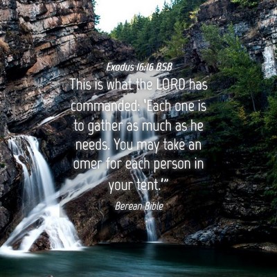 Picture 04 - Exodus 16:16 BSB - This is what the LORD has commanded: ‘Each one - Bible Verse Picture