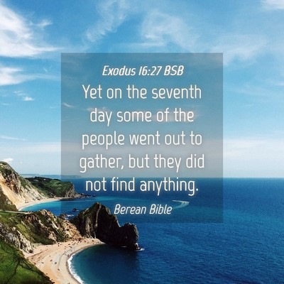 Picture 04 - Exodus 16:27 BSB - Yet on the seventh day some of the people went - Bible Verse Picture