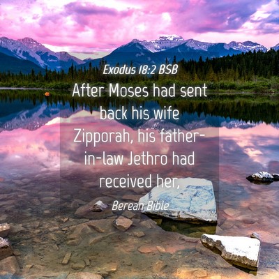 Picture 04 - Exodus 18:2 BSB - After Moses had sent back his wife Zipporah, his - Bible Verse Picture