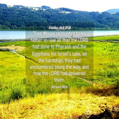 Picture 04 - Exodus 18:8 BSB - Then Moses recounted to his father-in-law all - Bible Verse Picture