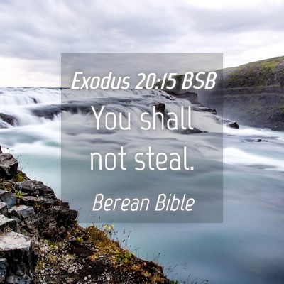 Picture 04 - Exodus 20:15 BSB - You shall not - Bible Verse Picture