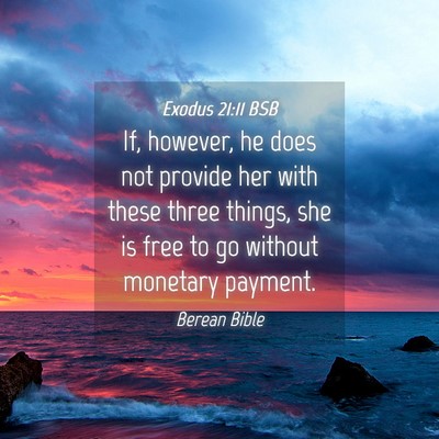 Picture 04 - Exodus 21:11 BSB - If, however, he does not provide her with these - Bible Verse Picture