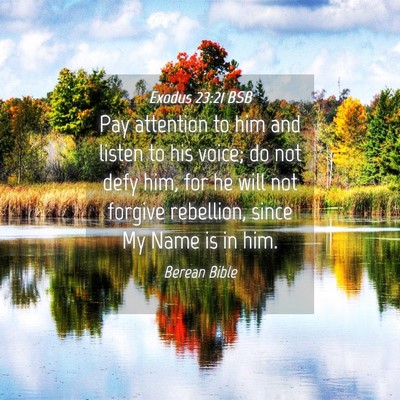 Picture 04 - Exodus 23:21 BSB - Pay attention to him and listen to his voice; do - Bible Verse Picture