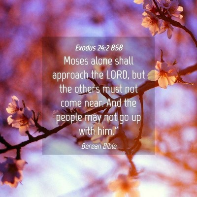 Picture 04 - Exodus 24:2 BSB - Moses alone shall approach the LORD, but the - Bible Verse Picture