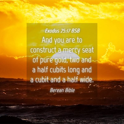 Picture 04 - Exodus 25:17 BSB - And you are to construct a mercy seat of pure - Bible Verse Picture