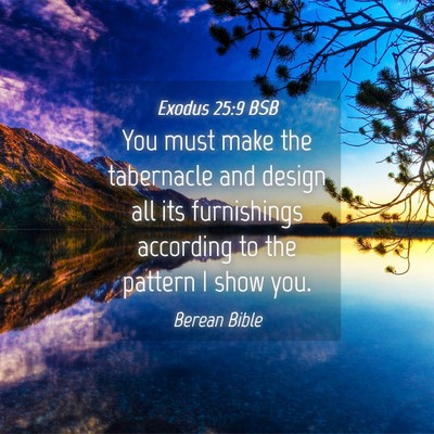Picture 04 - Exodus 25:9 BSB - You must make the tabernacle and design all its - Bible Verse Picture