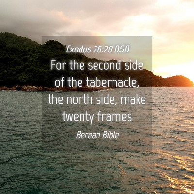 Picture 04 - Exodus 26:20 BSB - For the second side of the tabernacle, the north - Bible Verse Picture
