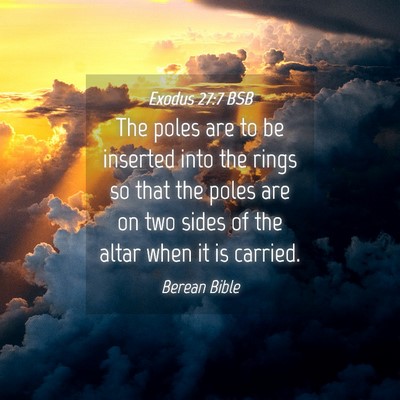 Picture 04 - Exodus 27:7 BSB - The poles are to be inserted into the rings so - Bible Verse Picture