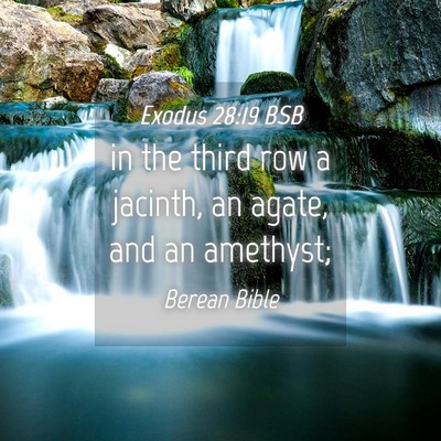 Picture 04 - Exodus 28:19 BSB - in the third row a jacinth, an agate, and an - Bible Verse Picture