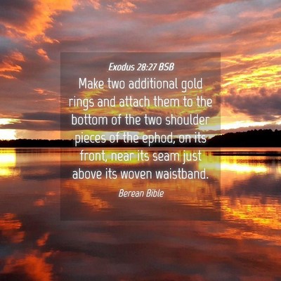 Picture 04 - Exodus 28:27 BSB - Make two additional gold rings and attach them to - Bible Verse Picture