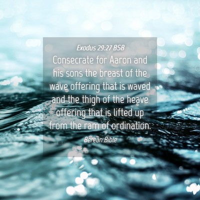 Picture 04 - Exodus 29:27 BSB - Consecrate for Aaron and his sons the breast of - Bible Verse Picture