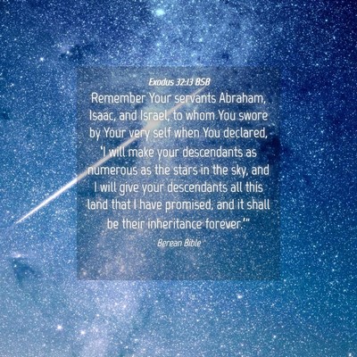 Picture 04 - Exodus 32:13 BSB - Remember Your servants Abraham, Isaac, and - Bible Verse Picture