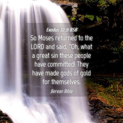 Picture 04 - Exodus 32:31 BSB - So Moses returned to the LORD and said, “Oh, - Bible Verse Picture