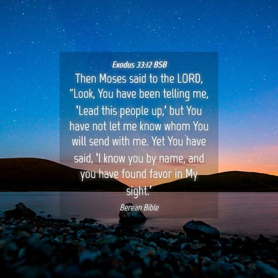Picture 04 - Exodus 33:12 BSB - Then Moses said to the LORD, “Look, You have - Bible Verse Picture