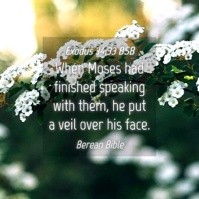 Picture 04 - Exodus 34:33 BSB - When Moses had finished speaking with them, he - Bible Verse Picture