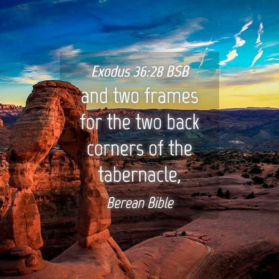Picture 04 - Exodus 36:28 BSB - and two frames for the two back corners of the - Bible Verse Picture