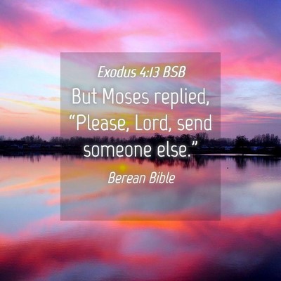 Picture 04 - Exodus 4:13 BSB - But Moses replied, “Please, Lord, send someone - Bible Verse Picture