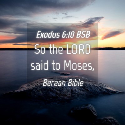 Picture 04 - Exodus 6:10 BSB - So the LORD said to - Bible Verse Picture