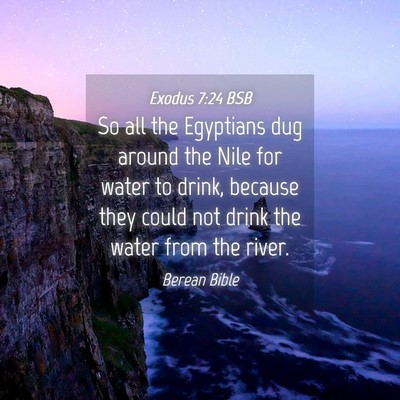 Picture 04 - Exodus 7:24 BSB - So all the Egyptians dug around the Nile for - Bible Verse Picture