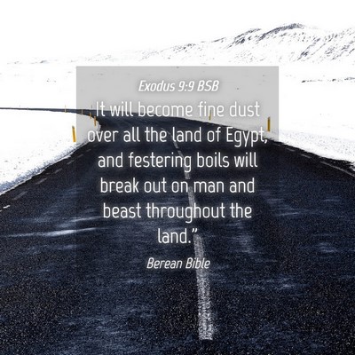 Picture 04 - Exodus 9:9 BSB - It will become fine dust over all the land of - Bible Verse Picture