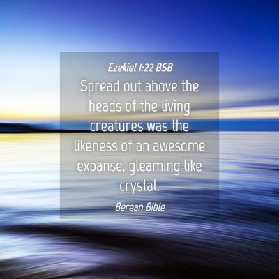 Picture 04 - Ezekiel 1:22 BSB - Spread out above the heads of the living - Bible Verse Picture