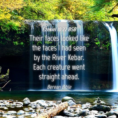 Picture 04 - Ezekiel 10:22 BSB - Their faces looked like the faces I had seen by - Bible Verse Picture