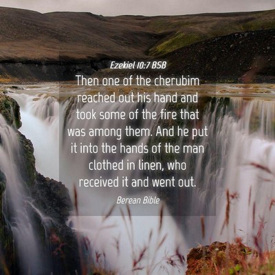 Picture 04 - Ezekiel 10:7 BSB - Then one of the cherubim reached out his hand and - Bible Verse Picture