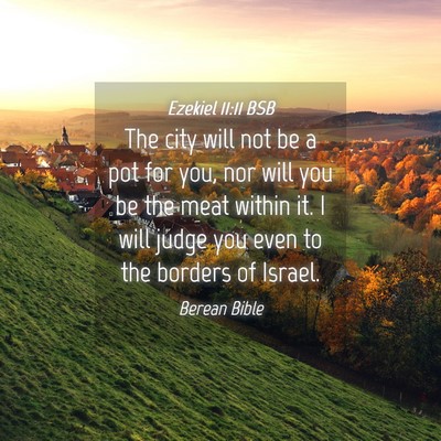 Picture 04 - Ezekiel 11:11 BSB - The city will not be a pot for you, nor will you - Bible Verse Picture