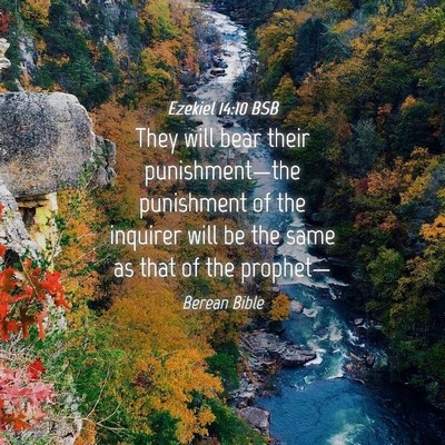 Picture 04 - Ezekiel 14:10 BSB - They will bear their punishment—the punishment - Bible Verse Picture