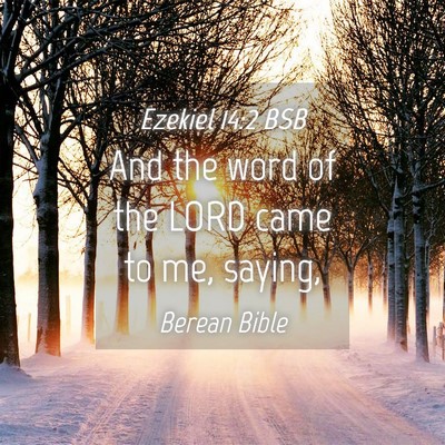 Picture 04 - Ezekiel 14:2 BSB - And the word of the LORD came to me, - Bible Verse Picture