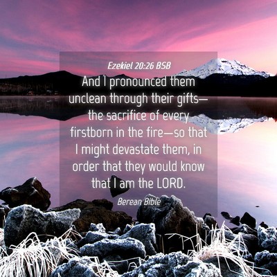 Picture 04 - Ezekiel 20:26 BSB - And I pronounced them unclean through their - Bible Verse Picture