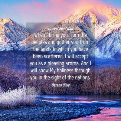 Picture 04 - Ezekiel 20:41 BSB - When I bring you from the peoples and gather you - Bible Verse Picture
