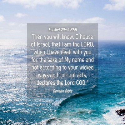 Picture 04 - Ezekiel 20:44 BSB - Then you will know, O house of Israel, that I am - Bible Verse Picture