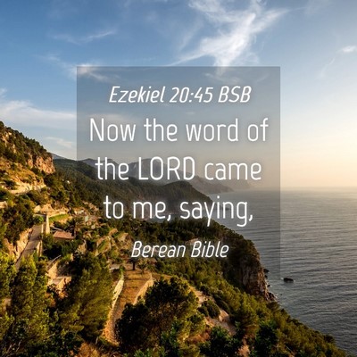 Picture 04 - Ezekiel 20:45 BSB - Now the word of the LORD came to me, - Bible Verse Picture