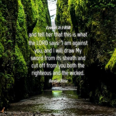 Picture 04 - Ezekiel 21:3 BSB - and tell her that this is what the LORD says: - Bible Verse Picture