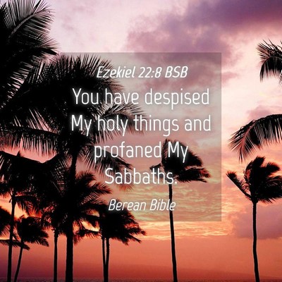 Picture 04 - Ezekiel 22:8 BSB - You have despised My holy things and profaned My - Bible Verse Picture