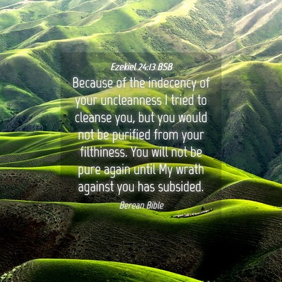 Picture 04 - Ezekiel 24:13 BSB - Because of the indecency of your uncleanness I - Bible Verse Picture