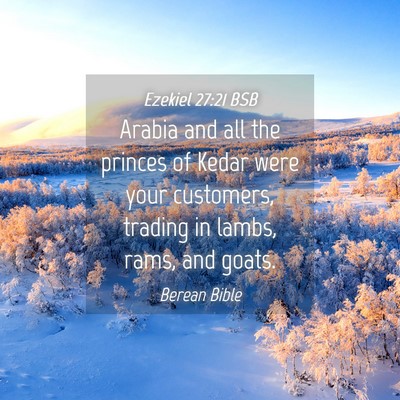 Picture 04 - Ezekiel 27:21 BSB - Arabia and all the princes of Kedar were your - Bible Verse Picture