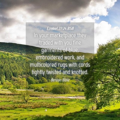 Picture 04 - Ezekiel 27:24 BSB - In your marketplace they traded with you fine - Bible Verse Picture