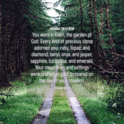 Picture 04 - Ezekiel 28:13 BSB - You were in Eden, the garden of God. Every kind - Bible Verse Picture