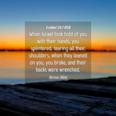 Picture 04 - Ezekiel 29:7 BSB - When Israel took hold of you with their hands, - Bible Verse Picture