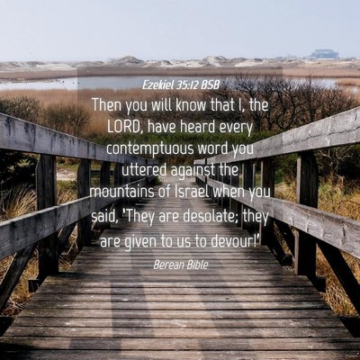 Picture 04 - Ezekiel 35:12 BSB - Then you will know that I, the LORD, have heard - Bible Verse Picture