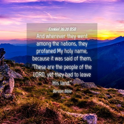 Picture 04 - Ezekiel 36:20 BSB - And wherever they went among the nations, they - Bible Verse Picture