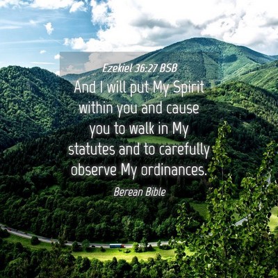 Picture 04 - Ezekiel 36:27 BSB - And I will put My Spirit within you and cause you - Bible Verse Picture