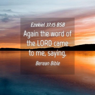 Picture 04 - Ezekiel 37:15 BSB - Again the word of the LORD came to me, - Bible Verse Picture