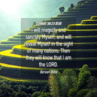 Picture 04 - Ezekiel 38:23 BSB - I will magnify and sanctify Myself, and will - Bible Verse Picture