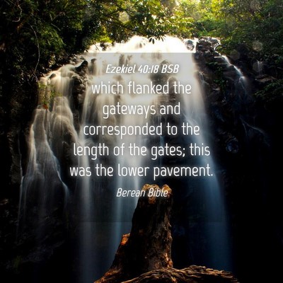 Picture 04 - Ezekiel 40:18 BSB - which flanked the gateways and corresponded to - Bible Verse Picture