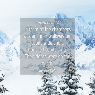 Picture 04 - Ezekiel 42:4 BSB - In front of the chambers was an inner walkway ten - Bible Verse Picture