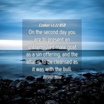 Picture 04 - Ezekiel 43:22 BSB - On the second day you are to present an - Bible Verse Picture