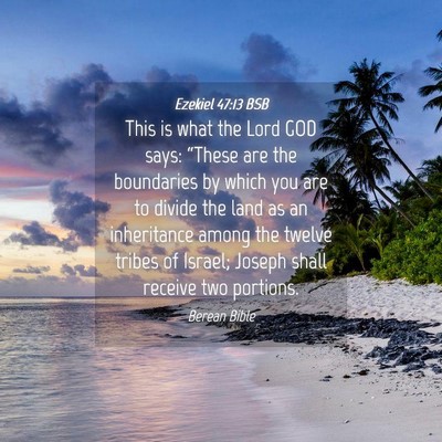 Picture 04 - Ezekiel 47:13 BSB - This is what the Lord GOD says: “These are the - Bible Verse Picture